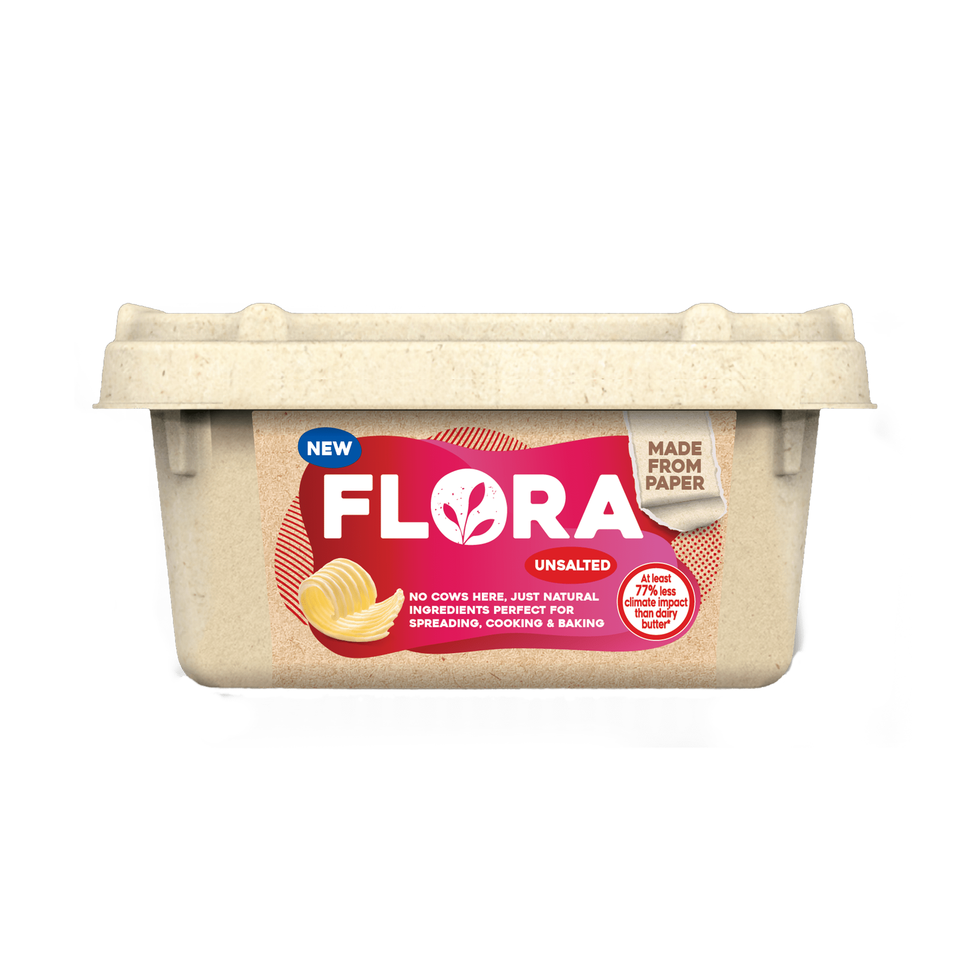 Upfield launches world's first plastic-free, recyclable tub for its plant butters and spreads 